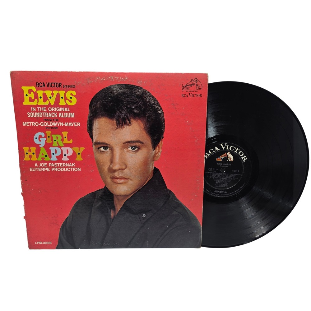 Elvis Presley Girl Happy Original Soundtrack RCA Victor LPM-3338 Mono Vinyl LP*